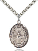 St. Medard of Noyon Sterling Silver Medal