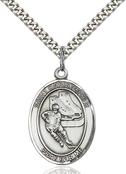 St. Christopher Hockey Sterling Silver Medal