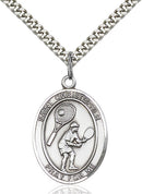 St. Christopher Tennis Sterling Silver Medal