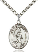 St. Christopher Track/Cross Country Sterling Silver Medal