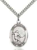 St. Sebastian Soccer Sterling Silver Medal