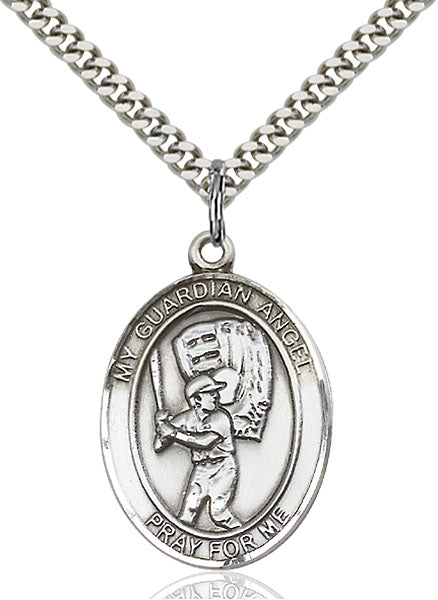 Guardian Angel Baseball Sterling Silver Medal