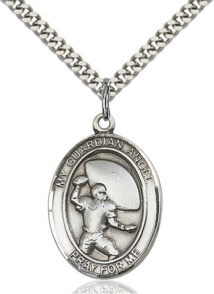 Guardian Angel Football Sterling Silver Medal