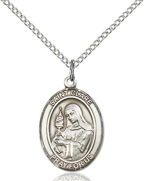 St. Clare Sterling Silver Medal