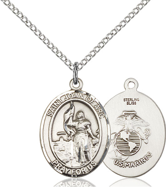 St. Joan of Arc U.S. Marines Sterling Silver Medal