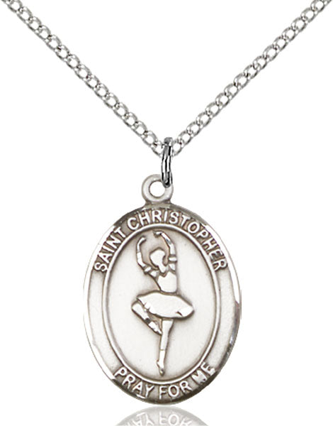 St. Christopher Ballerina Sterling Silver Medal