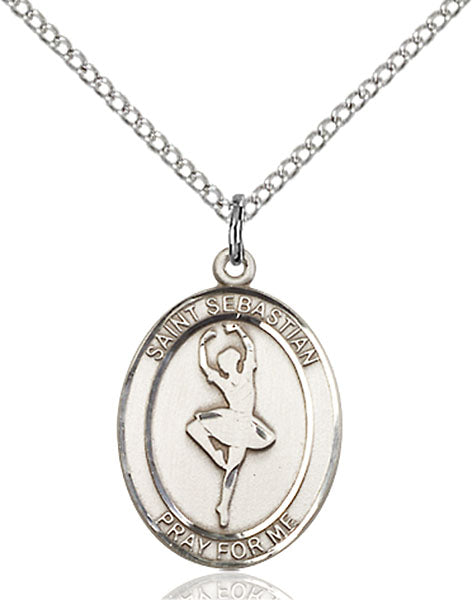St. Sebastian Ballerina Sterling Silver Medal