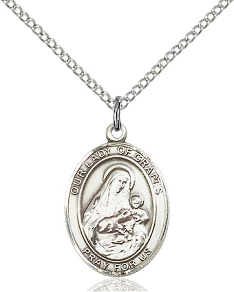 Our Lady of Grapes Sterling Silver Medal