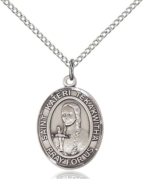 St. Kateri Tekakwitha Sterling Silver Medal