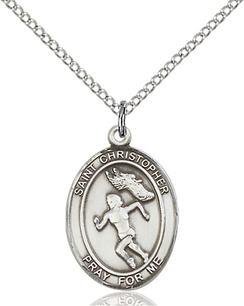 St. Christopher Track/Cross Country Sterling Silver Medal