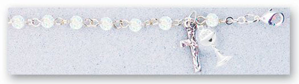 Crystal Aurora Bead Rosary Bracelet