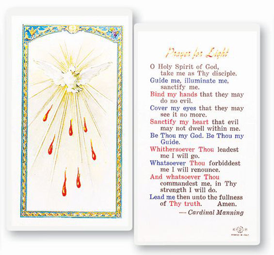 Prayer for Light Prayer Card