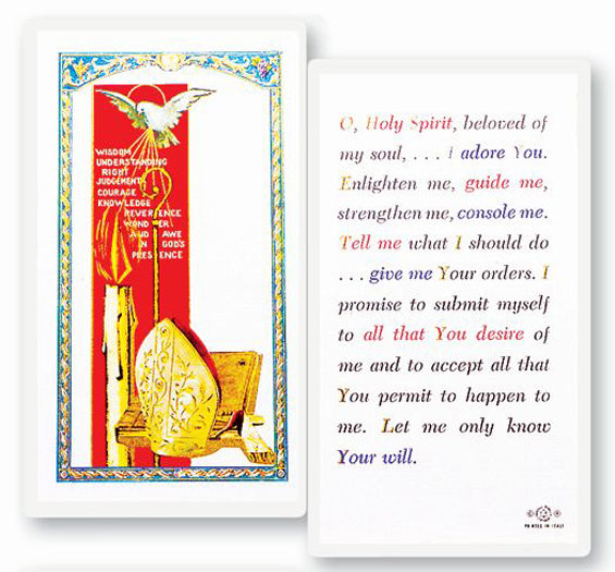Holy Spirit Prayer Card