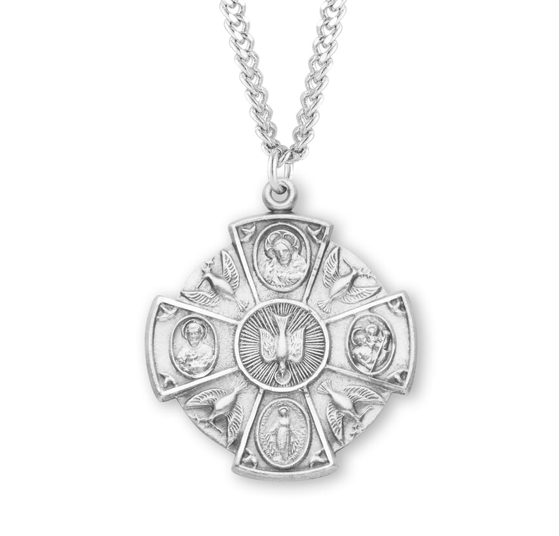 Sterling Silver Four-Way Medal
