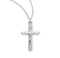 Sterling Silver Crucifix Pendant on an 18" Rhodium Plated Chain