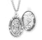 Sterling Silver St. Christopher Sports Medal with Genuine Rhodium Plated 24" Chain - Soccer