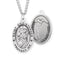Sterling Silver St. Christopher Sports Medal with Genuine Rhodium Plated 24" Chain - Golf