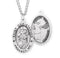 Sterling Silver St. Christopher Sports Medal with Genuine Rhodium Plated 24" Chain - Tennis