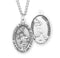 Sterling Silver St. Sebastian Sports Medal with Genuine Rhodium Plated 24" Chain - Baseball