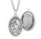 Sterling Silver St. Sebastian Sports Medal with Genuine Rhodium Plated 24" Chain - Golf
