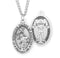 Sterling Silver St. Sebastian Sports Medal with Genuine Rhodium Plated 24" Chain - Weight Lifting