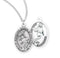 Sterling Silver St. Sebastian Sports Medal with Genuine Rhodium Plated 18” Chain - Basketball