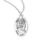 Sterling Silver St. Aidan Medal with Genuine Rhodium Plated 20" Chain