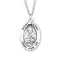 Sterling Silver St. Caden Medal with Genuine Rhodium Plated 20” Chain