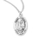 Sterling Silver St. Dominic Medal with Genuine Rhodium Plated 20” Chain