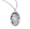 Sterling Silver St. John the Baptist Medal with Genuine Rhodium Plated 20” Chain