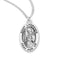 Sterling Silver St. Lawrence Medal with Genuine Rhodium Plated 20” Chain