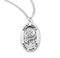 Sterling Silver St. Noah Medal with Genuine Rhodium Plated 20” Chain