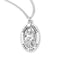 Sterling Silver St. Robert Medal with Genuine Rhodium Plated 20” Chain