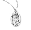 Sterling Silver St. Samuel Medal with Genuine Rhodium Plated 20” Chain