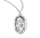Sterling Silver Pope Francis Medal with Genuine Rhodium Plated 20” Chain