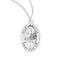 Sterling Silver St. Agatha Medal with Genuine Rhodium Plated 18” Chain