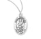 Sterling Silver St. Christina Medal with Genuine Rhodium Plated 18” Chain