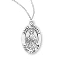 Sterling Silver St. Dorothy Medal with Genuine Rhodium Plated 18” Chain