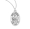 Sterling Silver St. Dorothy Medal with Genuine Rhodium Plated 18” Chain