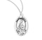 Sterling Silver St. Emma Medal with Genuine Rhodium Plated 18” Chain