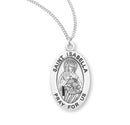 Sterling Silver St. Isabella Medal with Genuine Rhodium Plated 18” Chain
