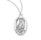 Sterling Silver St. Julia Medal with Genuine Rhodium Plated 18” Chain
