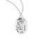 Sterling Silver St. Lily Medal with Genuine Rhodium Plated 18” Chain