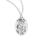 Sterling Silver St. Mia Medal with Genuine Rhodium Plated 18” Chain