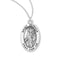 Sterling Silver St. Patricia Medal with Genuine Rhodium Plated 18” Chain