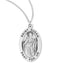 Sterling Silver St. Susan Medal with Genuine Rhodium Plated 18” Chain