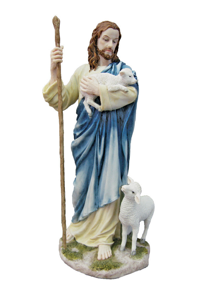 Jesus The Good Shepherd Statue - Color - 11 3/4"